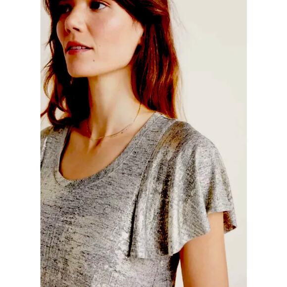 By Anthropologie Shimmer Knit Flutter
Sleeve Top Size Medium - Picture 3 of 10